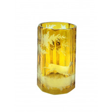 Amber Color Bohemian Crystal Glass 